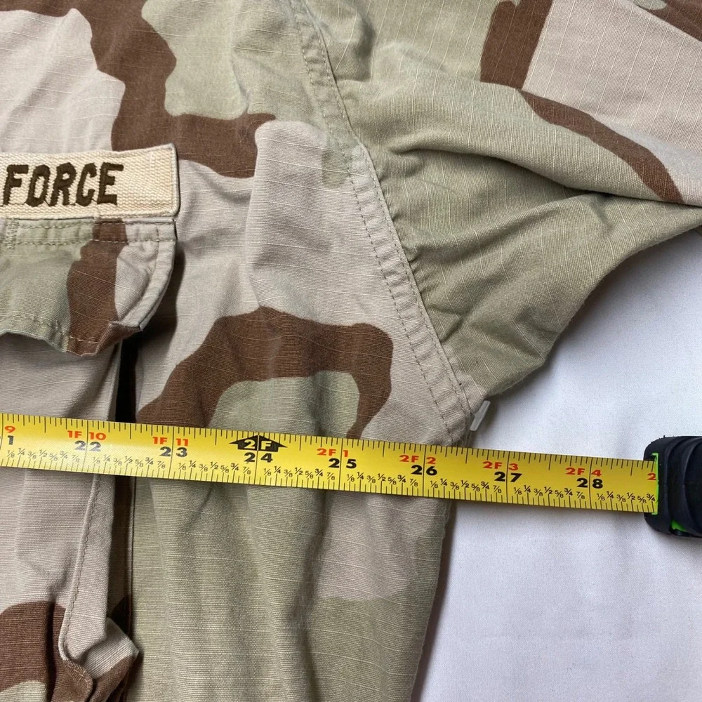 US Air Force Desert Camo BDU Jacket XL Long 3 Color Coffee Stain Ripstop Coat